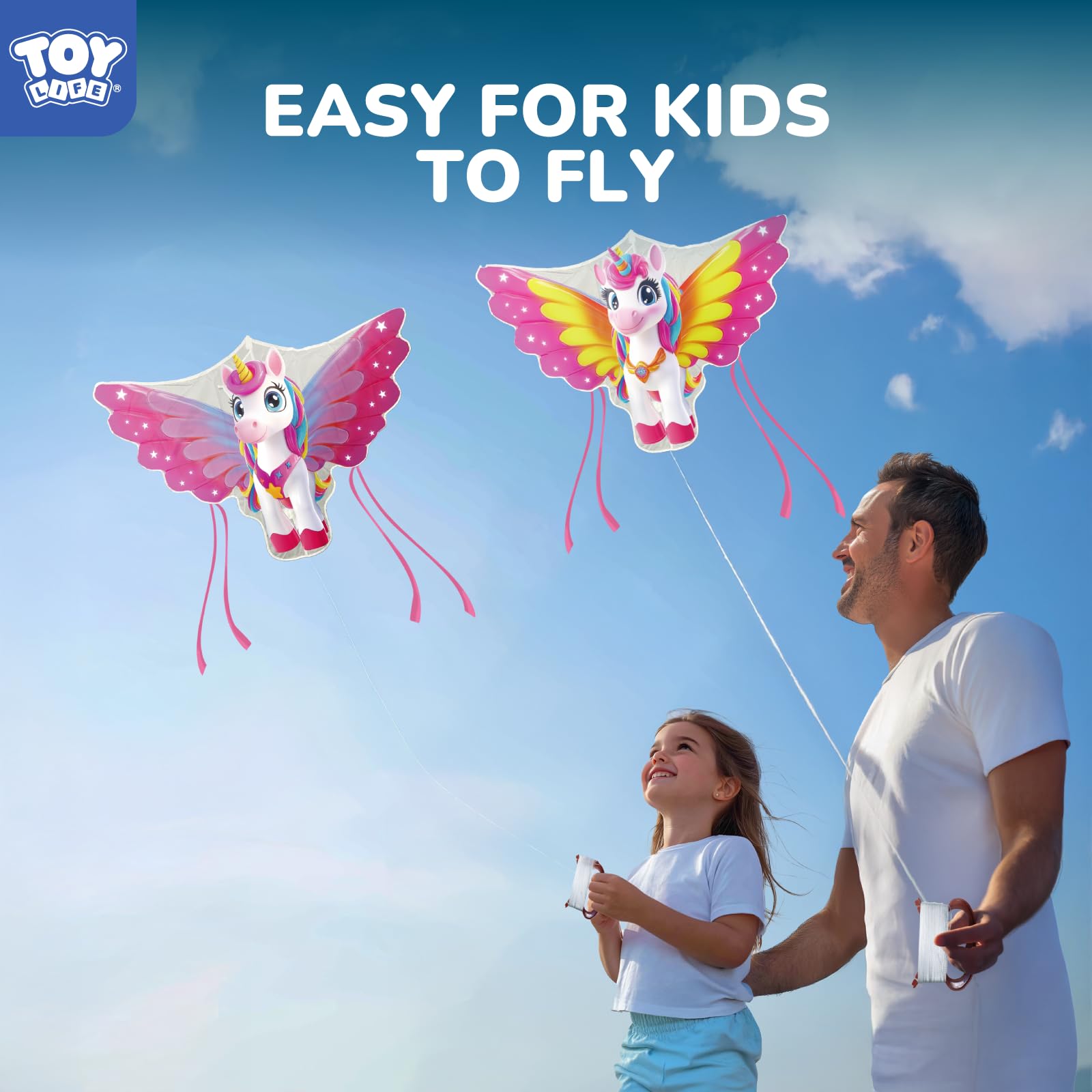 Foto 4 pulgar | Unicornio Kite Toy Life De 123 Cm Con Cuerda De 100 M Para Niños Y Adultos - Venta Internacional.