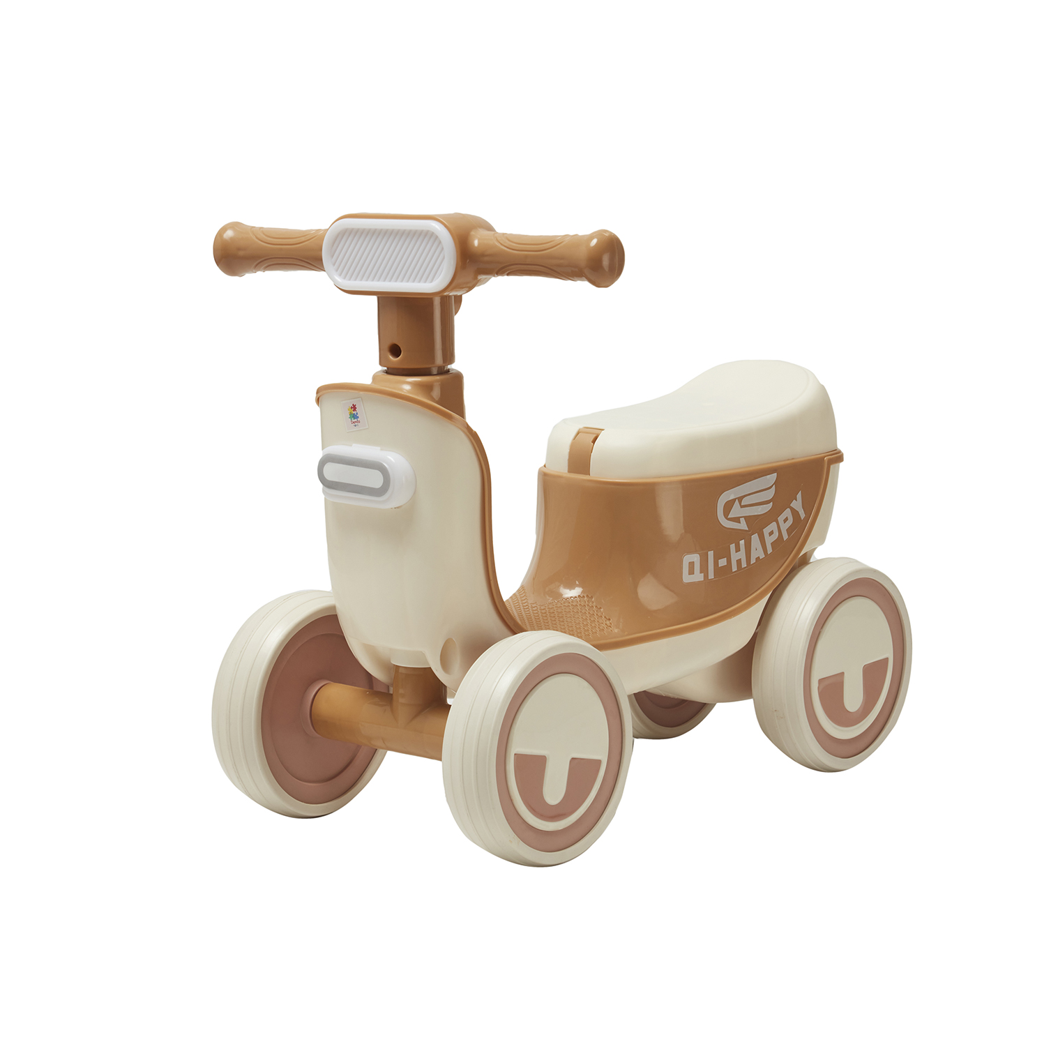 Montable de Impulso Baby Triciclo Denco Toys Café Música Luces Led Compartimento Bajo el Asiento para Almacenamiento