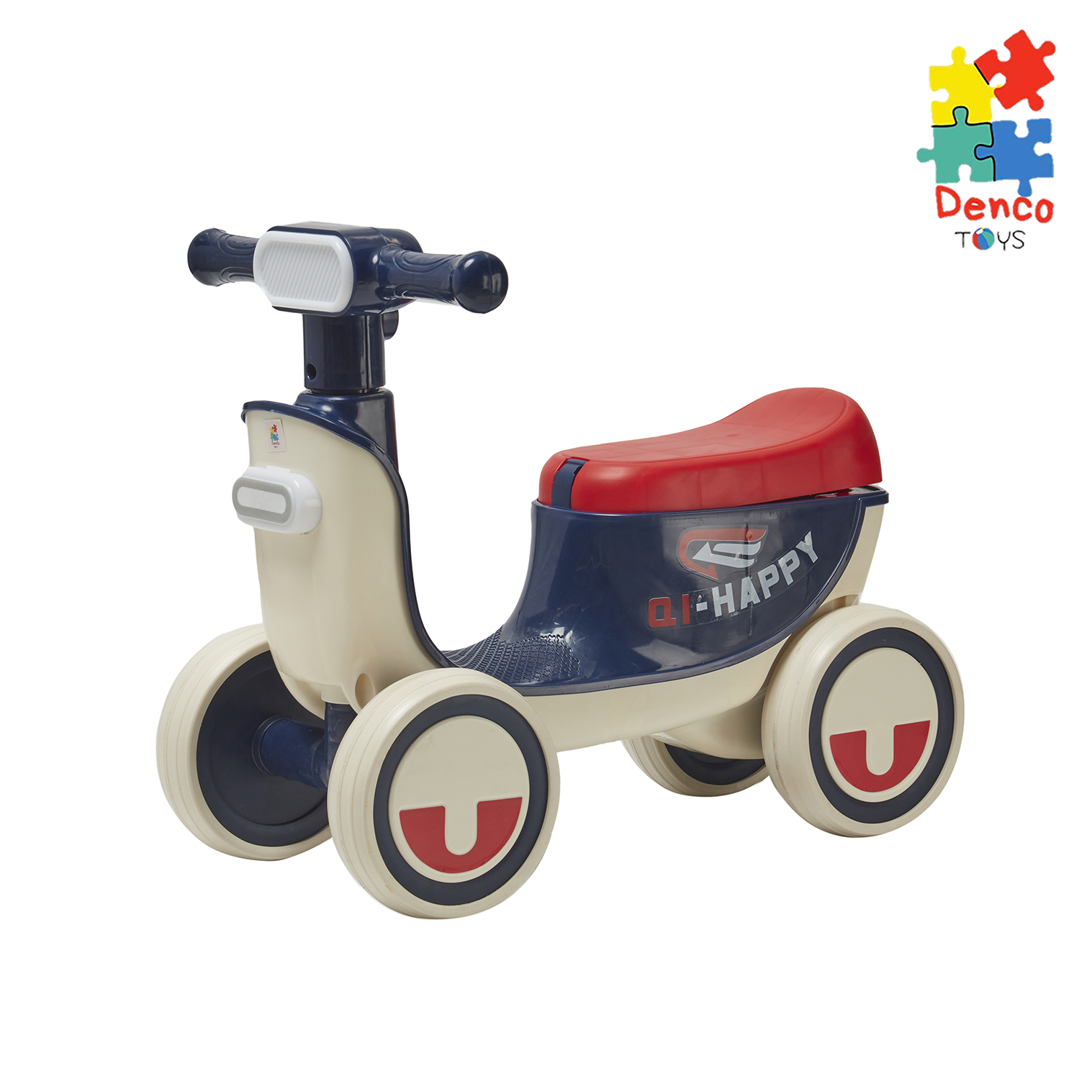 Foto 6 | Montable De Impulso Baby Triciclo Denco Toys Azul, Música, Luces Led, Compartimento Bajo El Asiento Para Almacenamiento
