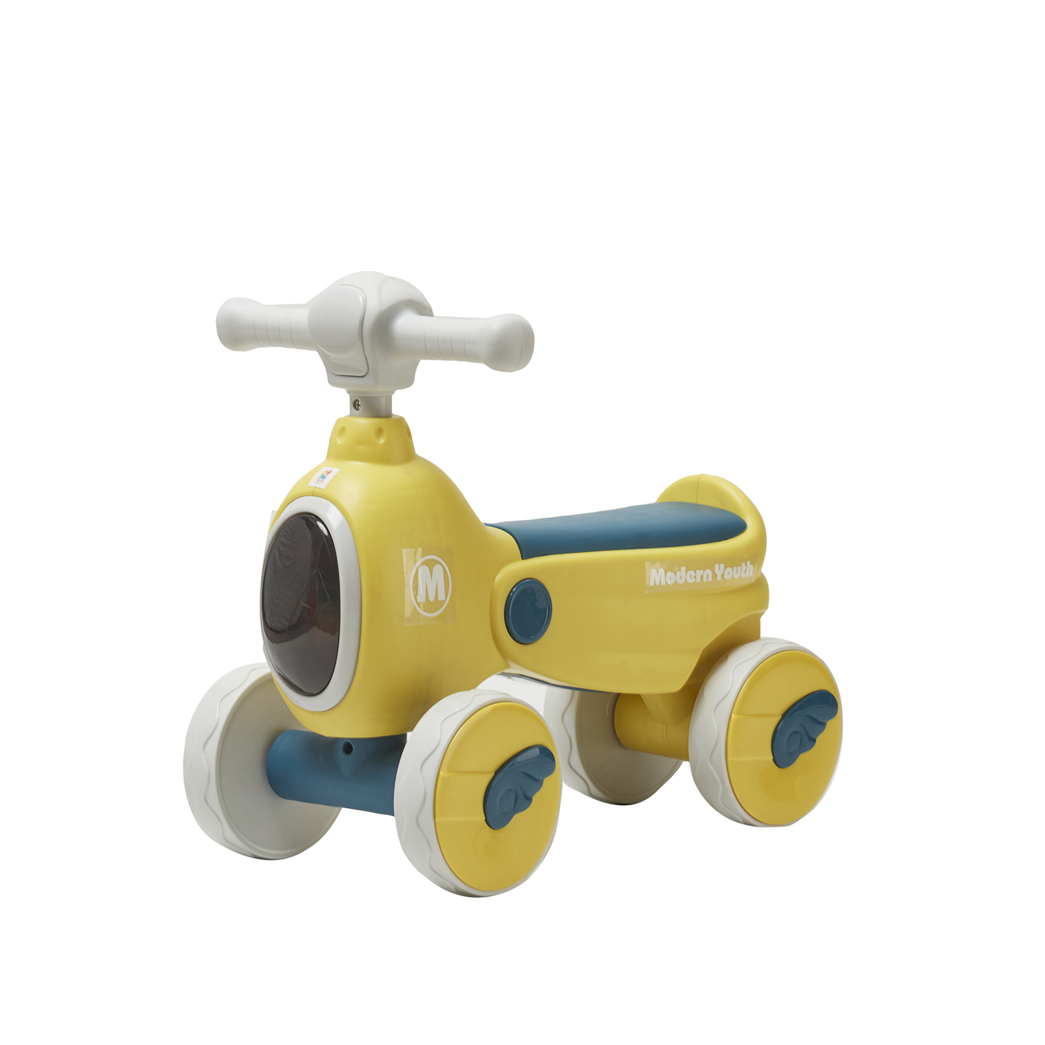 Foto 1 | Montable De Impulso Baby Triciclo ''s'' Denco Toys Amarillo, Música, Luces Led