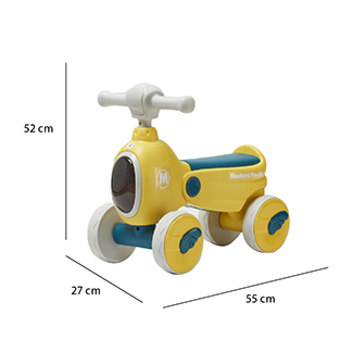 Foto 4 | Montable De Impulso Baby Triciclo ''s'' Denco Toys Amarillo, Música, Luces Led