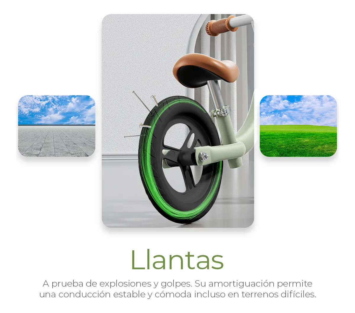 Foto 3 pulgar | Bicicleta Lab.g De Equilibrio Sin Pedales Entrenadora Para Niños Verde