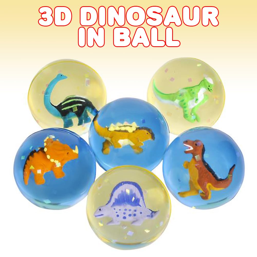 Foto 5 pulgar | Bounce Balls Artcreativity Con Forma De Dinosaurio De 5 Cm De Altura Con Interior 3d Para Niños - Venta Internacional.