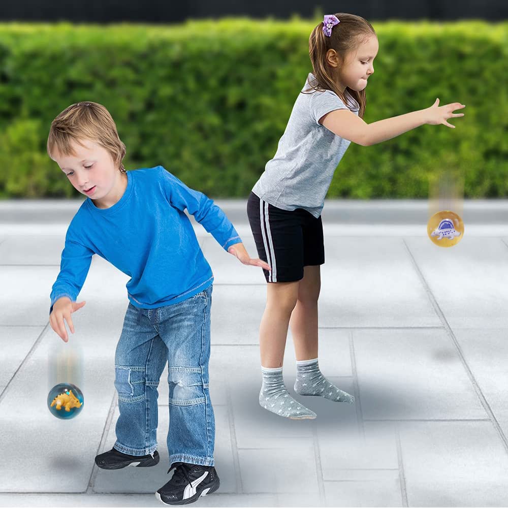Foto 6 | Bounce Balls Artcreativity Con Forma De Dinosaurio De 5 Cm De Altura Con Interior 3d Para Niños - Venta Internacional.