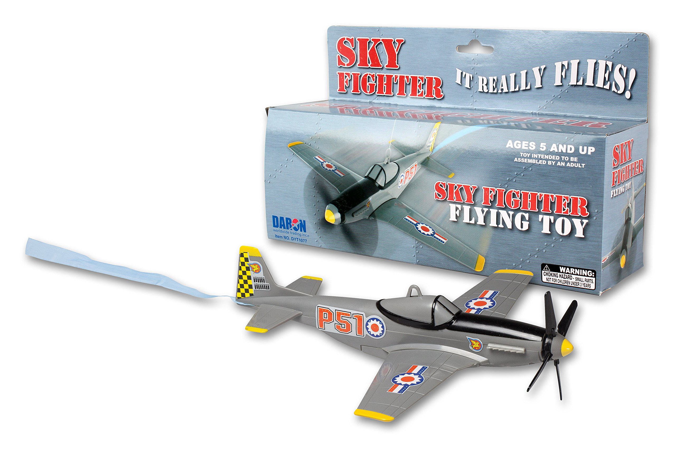 Juguete Volador Daron Sky Fighter En Una Cuerda Gris - Venta Internacional.
