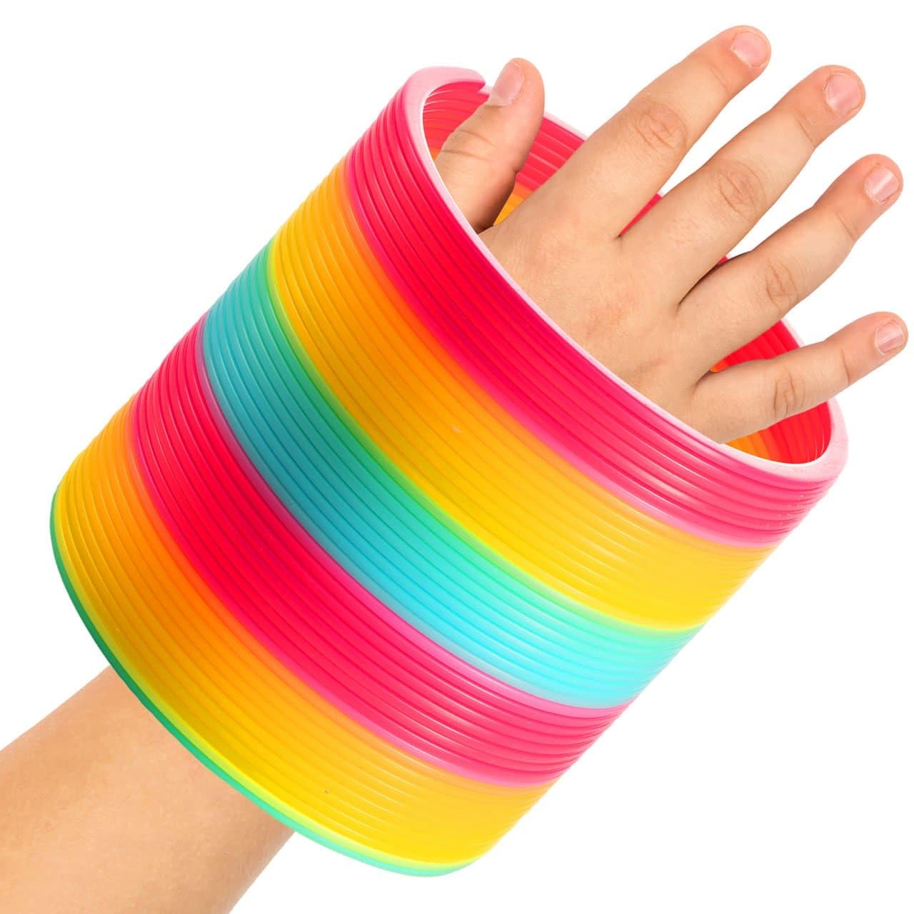Juguete Con Resorte Helicoidal Bedwina Jumbo Rainbow De 15 Cm Para Niños De 2 Años O Más - Venta Internacional.