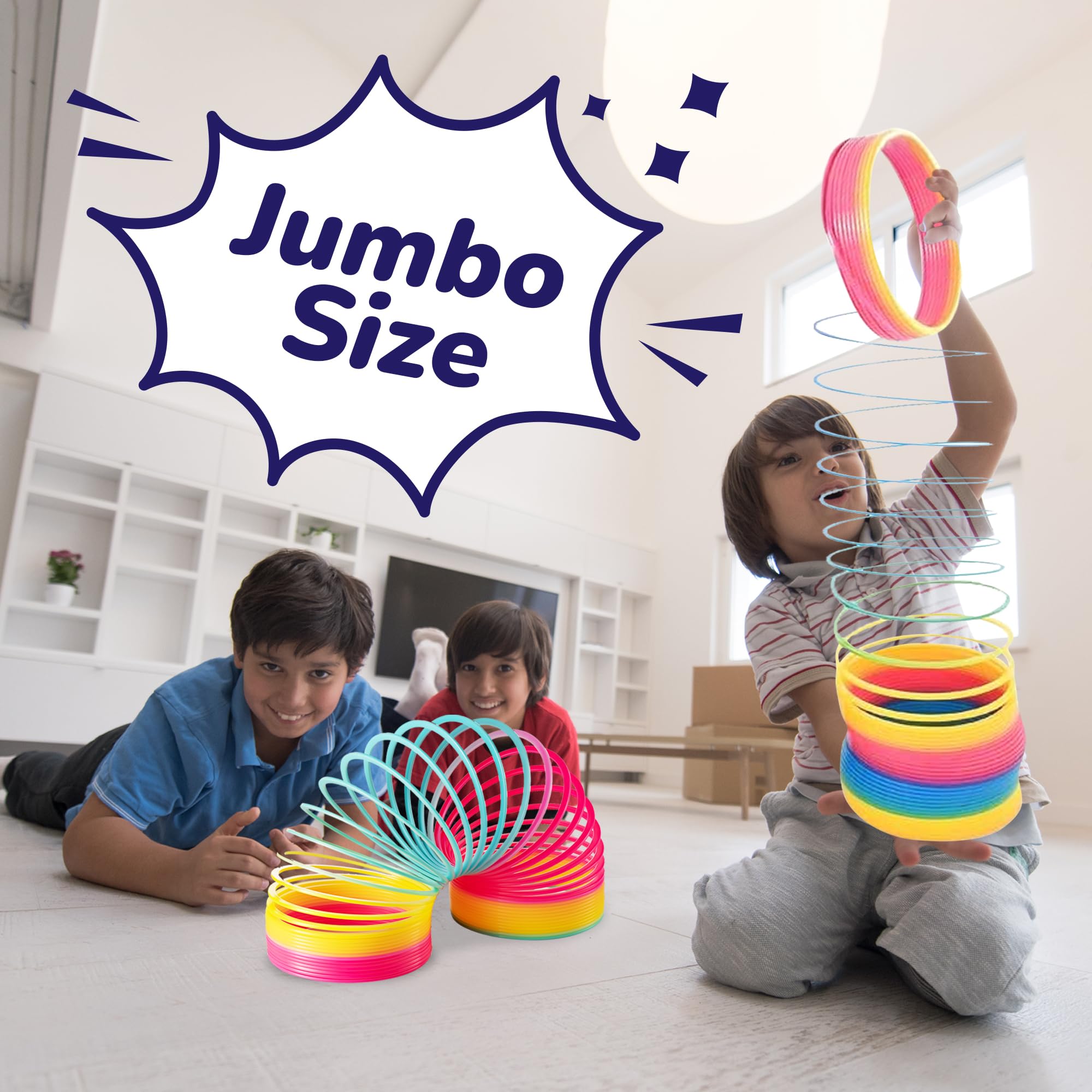 Foto 3 pulgar | Juguete Con Resorte Helicoidal Bedwina Jumbo Rainbow De 15 Cm Para Niños De 2 Años O Más - Venta Internacional.