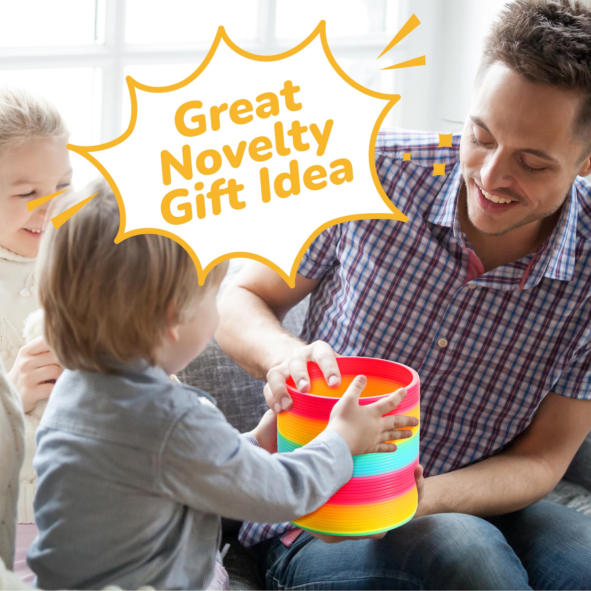 Foto 5 pulgar | Juguete Con Resorte Helicoidal Bedwina Jumbo Rainbow De 15 Cm Para Niños De 2 Años O Más - Venta Internacional.