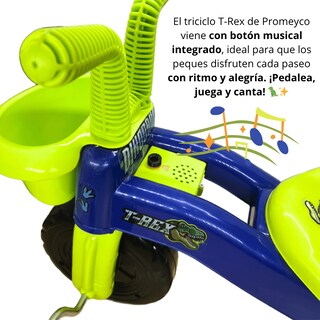 Foto 4 | Triciclo Trex Promeyco Infantil Botón Musical 1 A 3 Años
