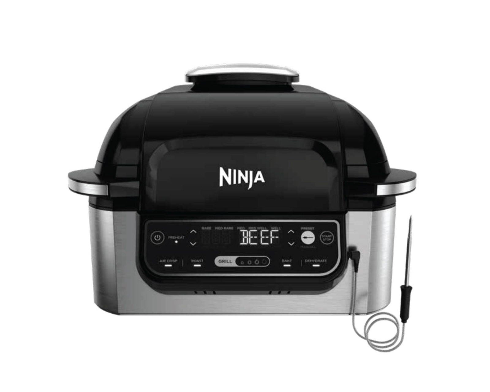 Ninja Foodi 5 en 1 Parrilla Inteligente Freidora de Aire color Negro Lg450co Reacondicionado