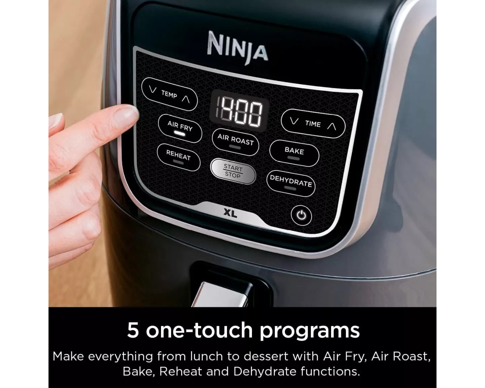 Foto 2 | Freidora de Aire Ninja XL Capacidad de 5.2L Reacondicionado