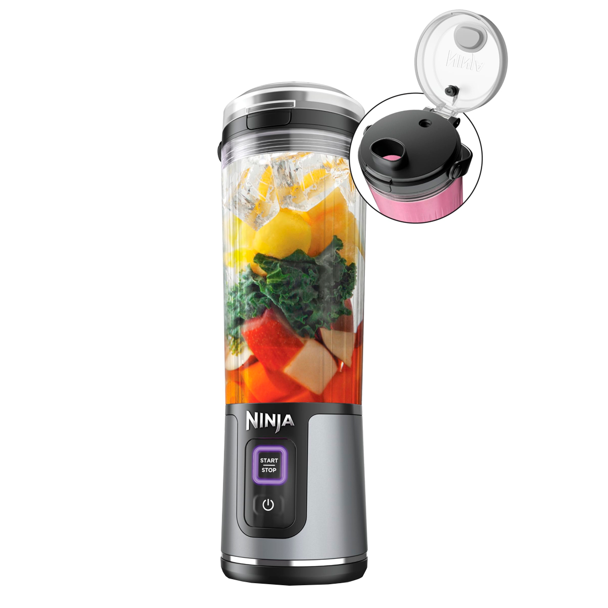 Foto 6 | Ninja Mini Licuadora Blast Blender Portátil De 532ml (18 Oz)  Negro (reacondicionado)