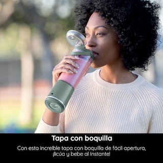 Foto 4 | Ninja Mini Licuadora Blast Blender Portátil De 532ml (18 Oz) Verde Bosque (reacondicionado)