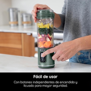 Foto 5 | Ninja Mini Licuadora Blast Blender Portátil De 532ml (18 Oz) Verde Bosque (reacondicionado)