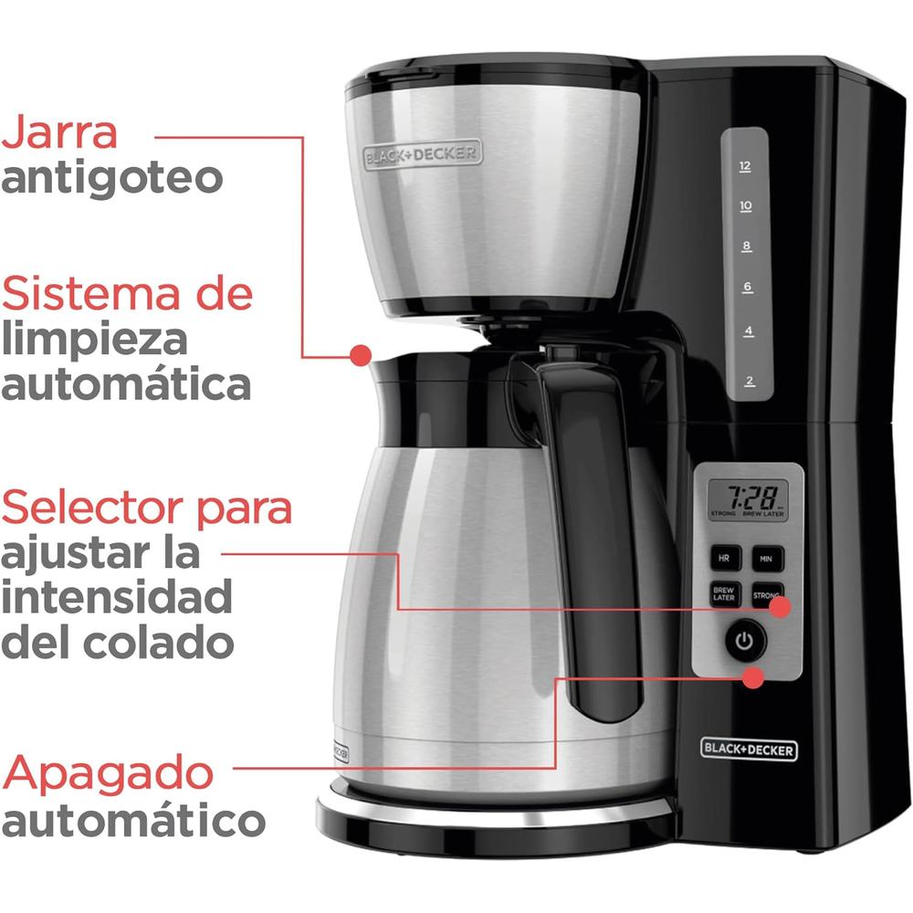 Foto 5 pulgar | Cafetera Black+Decker 12 Tazas