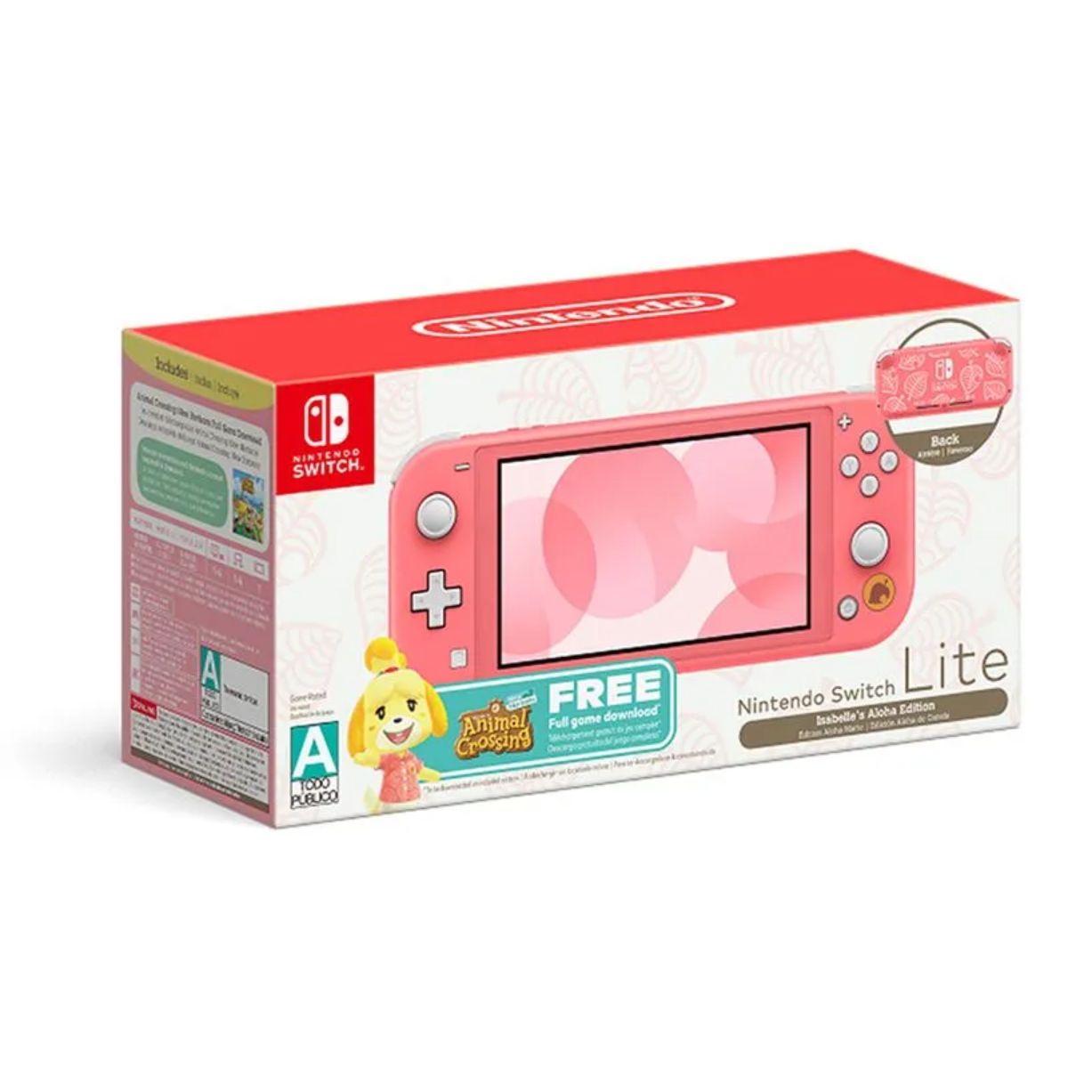 Foto 2 pulgar | Nintendo Switch Lite Animal Crossing Coral