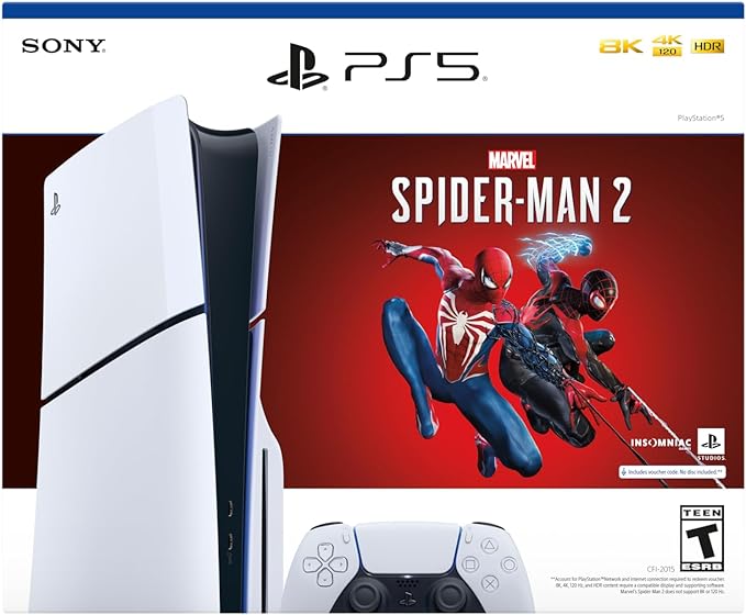 Foto 2 pulgar | Consola Playstation 5 Slim Edición Estándar 1tb + Juego de Spiderman 2 Descargable