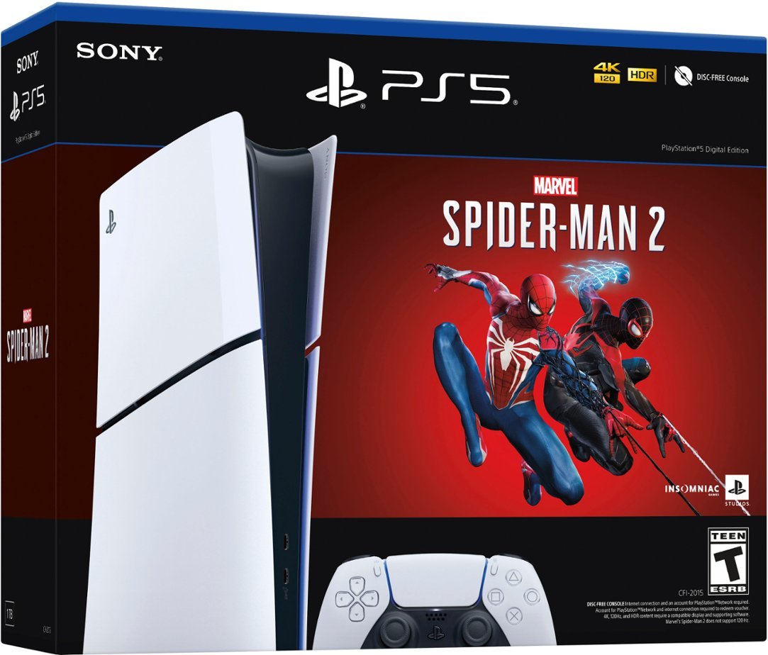 Playstation 5 Slim Digital 1 Tb Bundle Marvel Spiderman 2