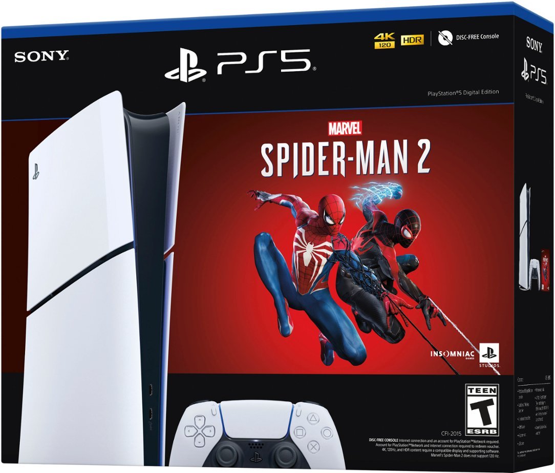 Foto 3 pulgar | Playstation 5 Slim Digital 1 Tb Bundle Marvel Spiderman 2