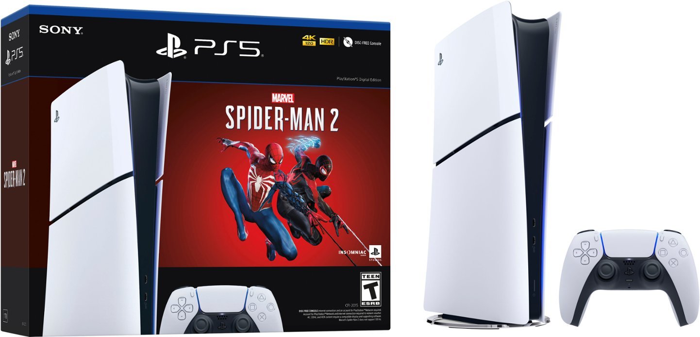 Foto 4 pulgar | Playstation 5 Slim Digital 1 Tb Bundle Marvel Spiderman 2