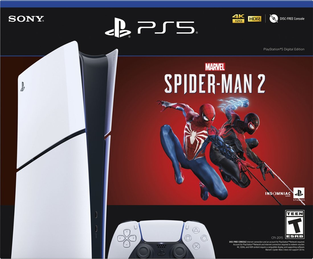 Foto 8 pulgar | Playstation 5 Slim Digital 1 Tb Bundle Marvel Spiderman 2