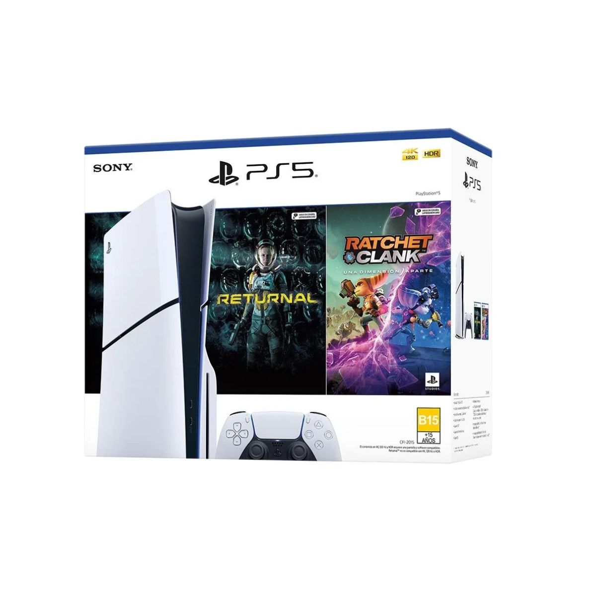 Sony Playstation 5 Slim Standard Edition 1tb Wifi Bluetooth 5.1 Blanco/negro Returnal Y Ratchet