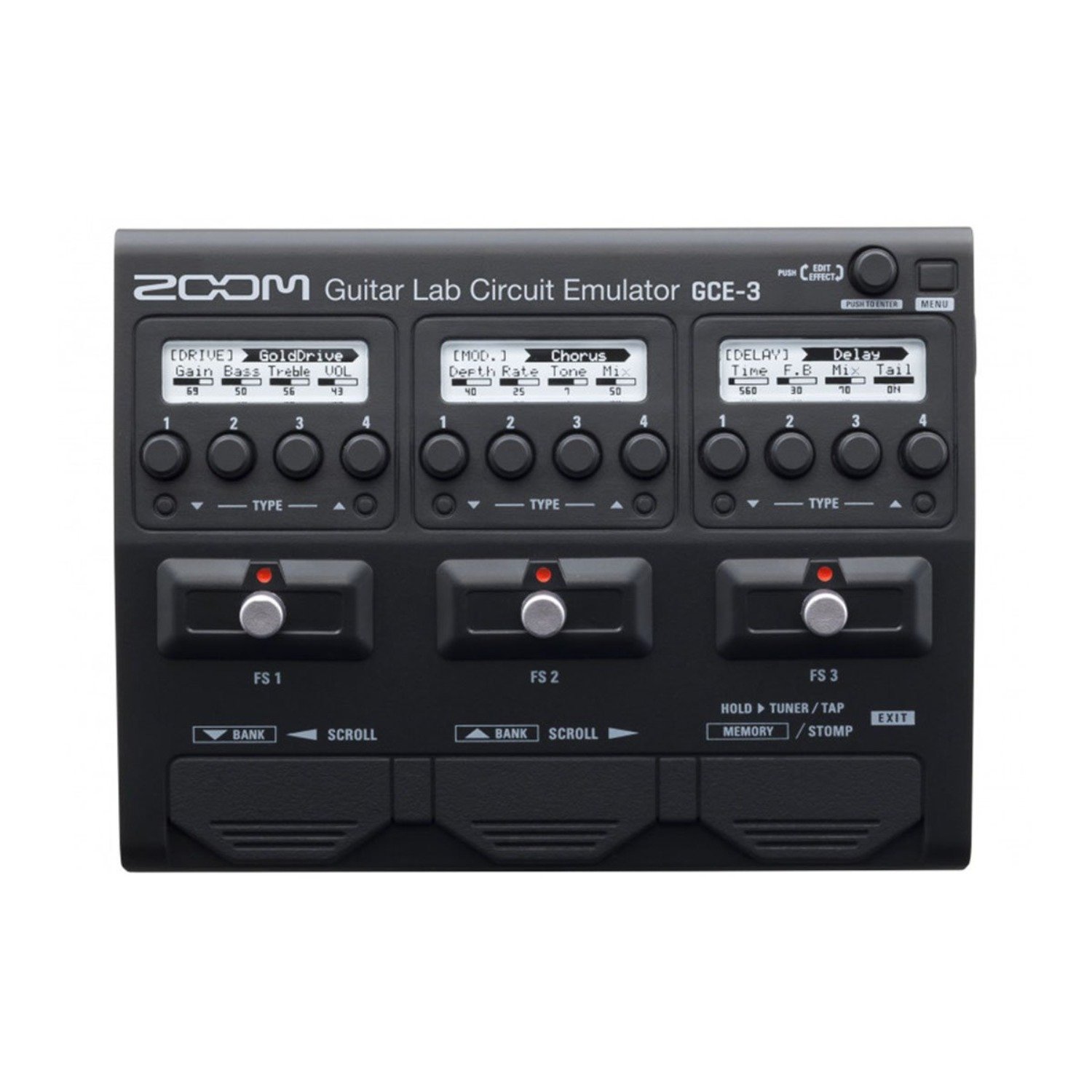 Pedal Multiefectos Zoom Zgce3 Negro