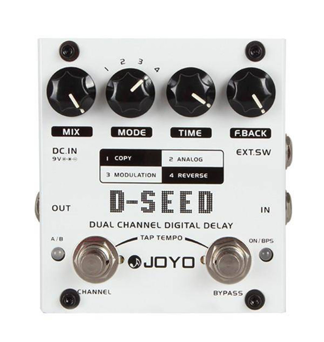 Foto 2 pulgar | Pedal Joyo D-SEED color Blanco Digital Delay 17ms-1000ms 1 / 4