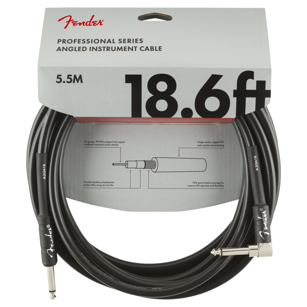 Foto 3 pulgar | Cable para Guitarra ó Bajo Fender 0990820019 color Negro de 5.66 m