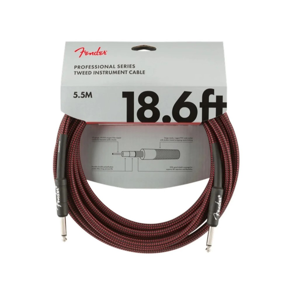 Foto 2 pulgar | Cable para Guitarra Fender color Rojo Profesional Tweed de 5.5 m