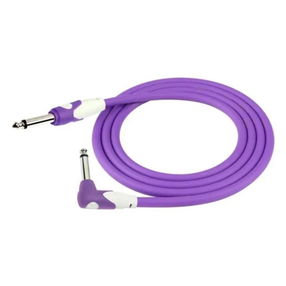 Cable para Instrumento Kirlin LGI2026M-PU color Púrpura 6 M con Escuadra Profesional