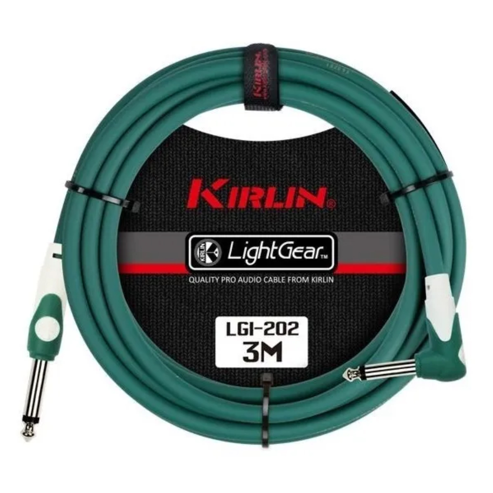 Foto 4 pulgar | Cable para Instrumento Kirlin LGI2023M-GR color Verde 3 M con Escuadra Profesional