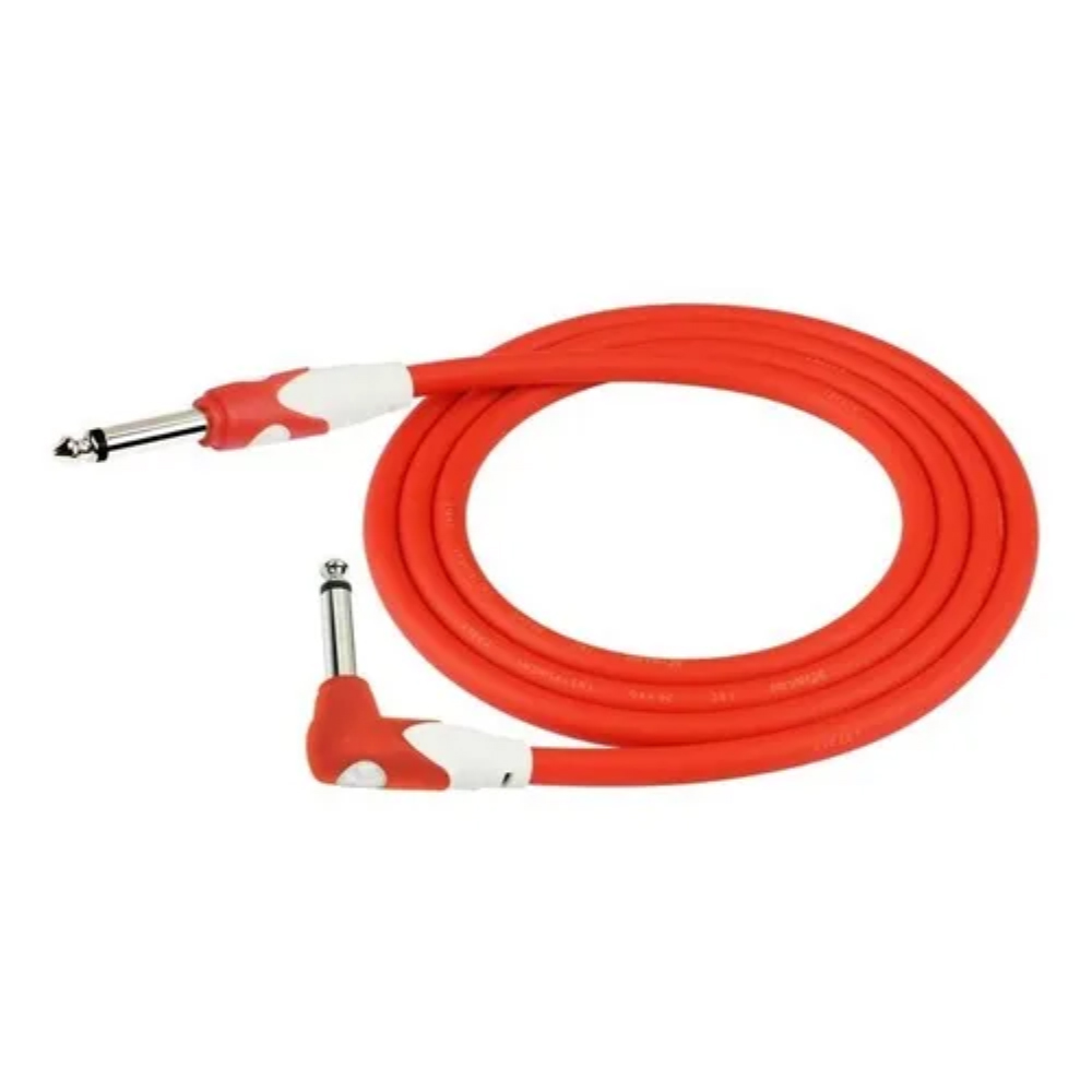 Cable para Instrumento Kirlin LGI2026M-RD color Rojo 6 M con Escuadra Profesional