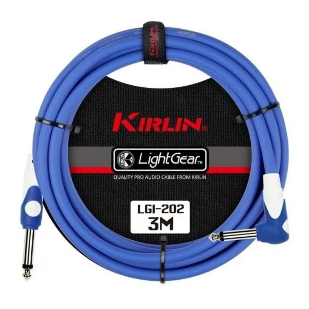 Cable para instrumento con Escuadra Profesional  Kirlin Lgi-202 color Azul