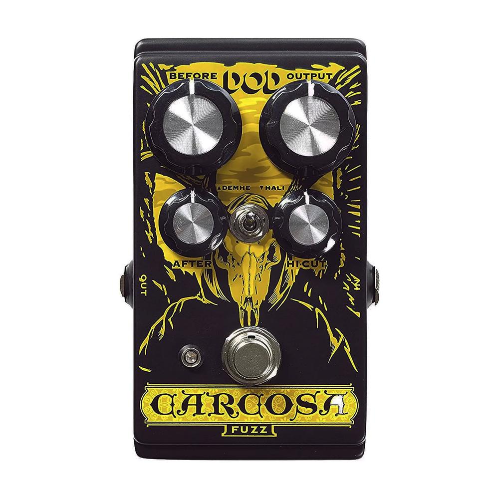 Pedal Analógico de Efecto Fuzz para Guitarra DOD Carcosa Fuzz Color Negro Chasis Resistente