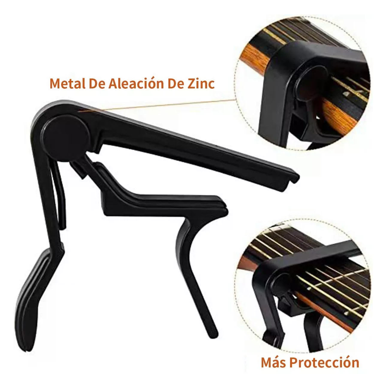 Foto 4 | Capotraste Belug color Negro para Guitarra