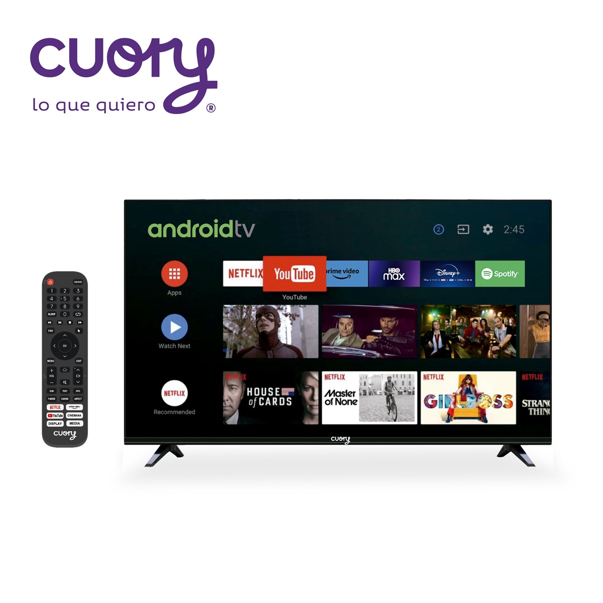 Foto 3 pulgar | Pantalla 32'' Cuory Smart Tv Android Tv Dled Hd