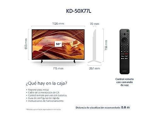 Foto 5 pulgar | Televisor Sony KD-50X77L de 50" Hd color Negro