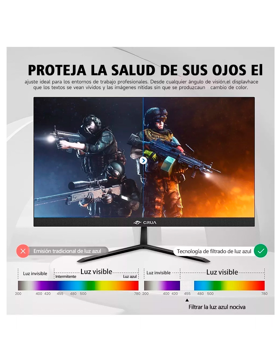 Foto 9 pulgar | Monitor Gamer G220a Petukita Box Led De 22'' Negro