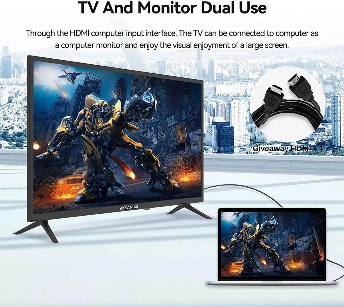 Foto 4 pulgar | Pantalla Sansui ‎smx32t1h Led Hd 32''