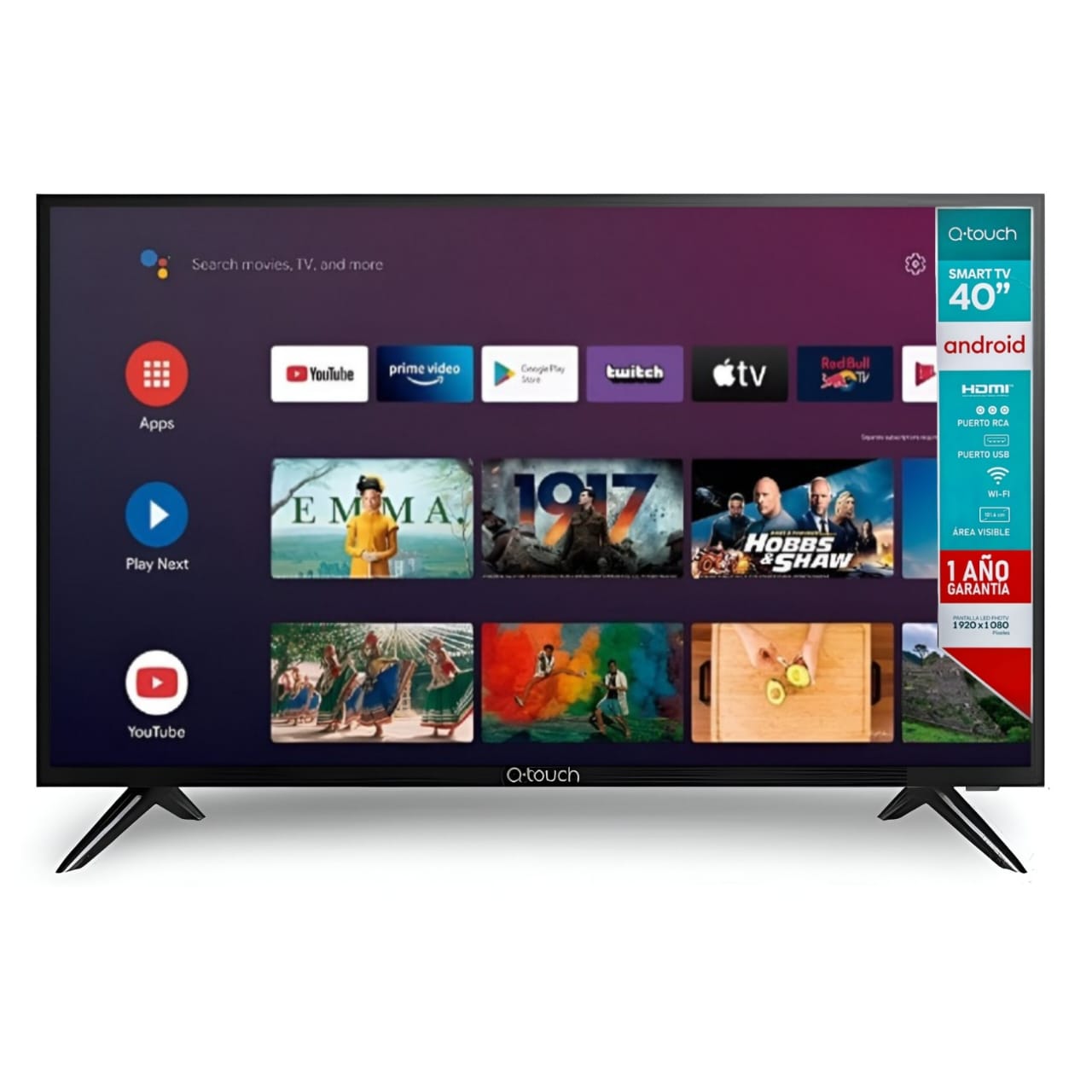 Foto 2 pulgar | Pantalla Smart Tv Q-touch 40 Pulgadas Fhd Led