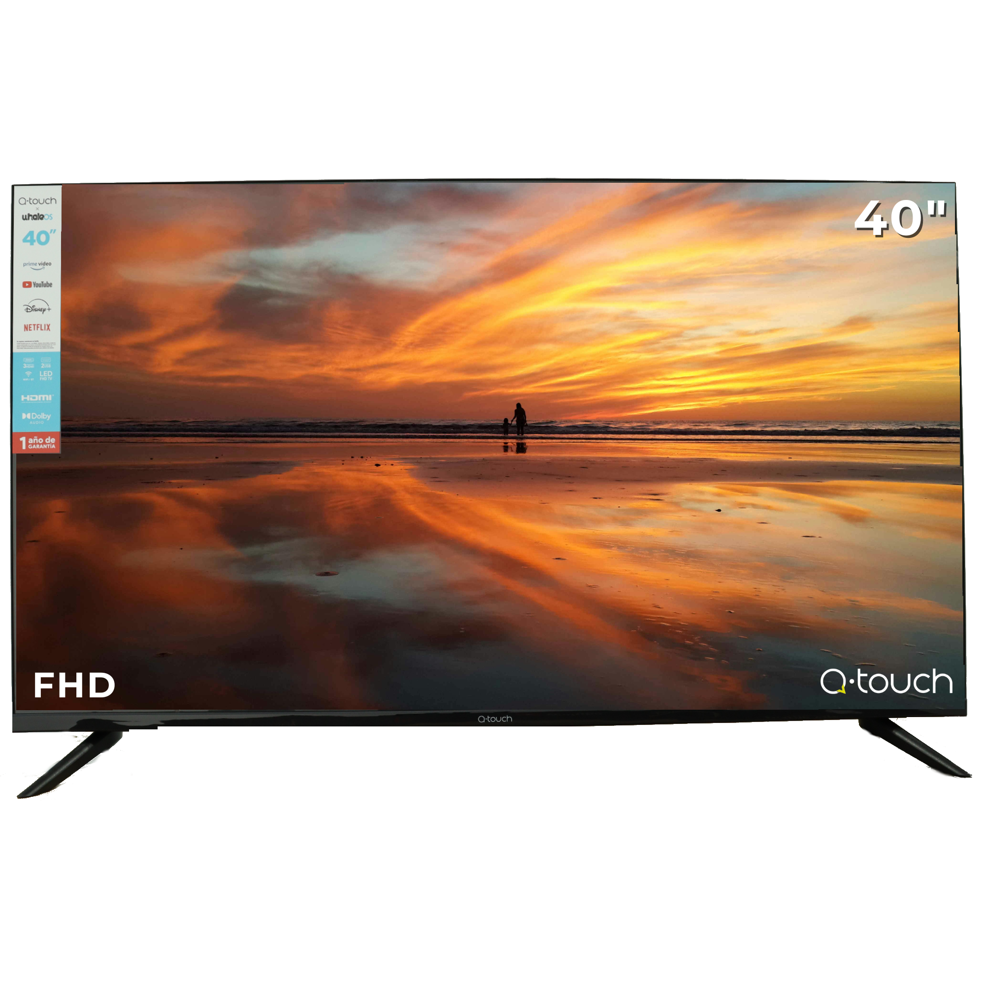 Foto 2 pulgar | Pantalla Smart Tv De 40 Pulgadas Q-touch Hd Qt40w24 Whale Tv