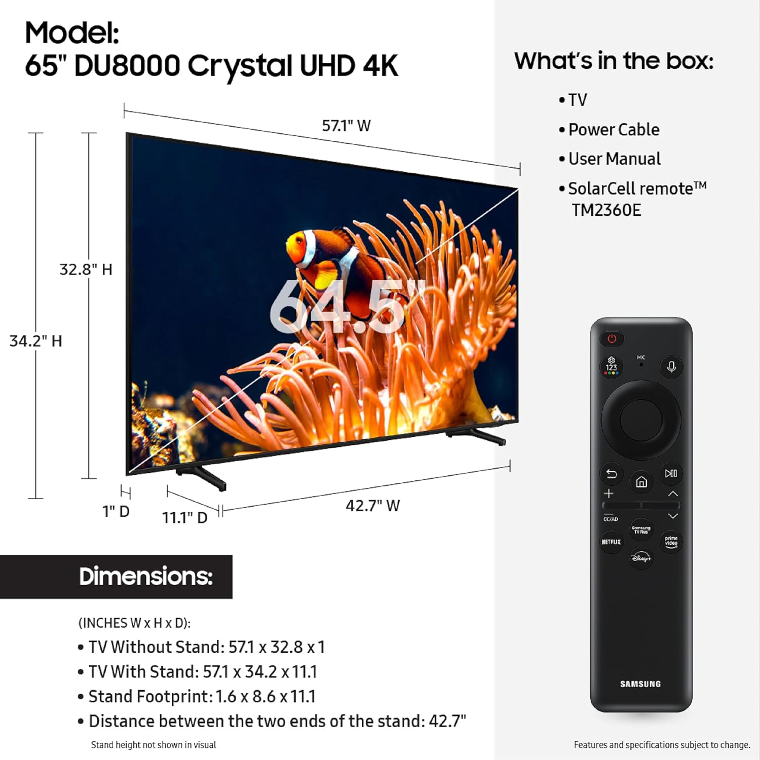 Foto 3 | Smart Tv Samsung 65'' Uhd 4k 3hdmi Wifi 2usb Eth Un65du8000fxzx