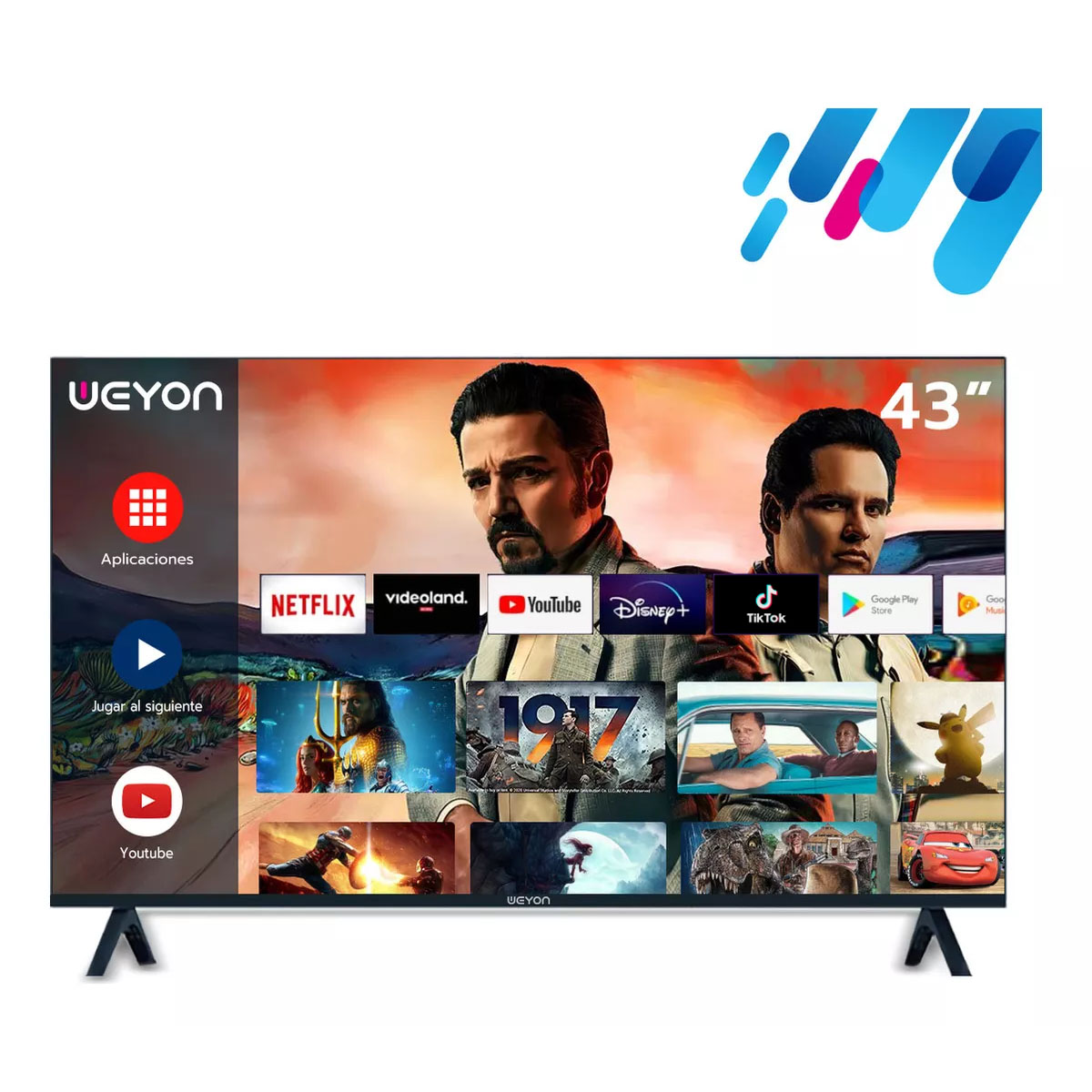 Foto 2 pulgar | Smart Tv Pantalla Weyon 43 Pulgadas Full Hd Android Tv Hdmi/usb 60hz 43wdsnmx