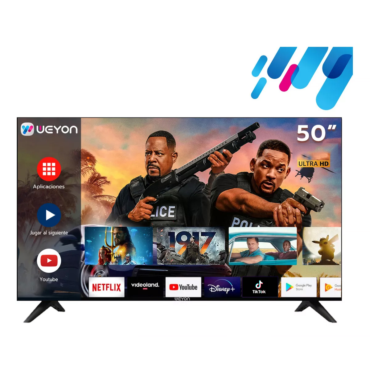 Foto 2 pulgar | Pantalla Smart Tv 50 Pulgadas Weyon Android Uhd Television