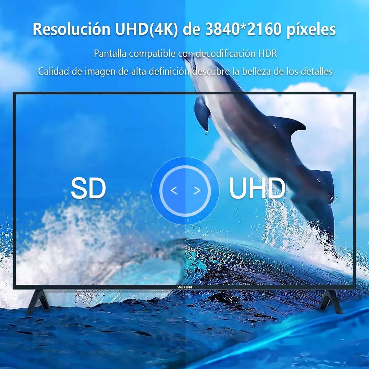 Foto 2 | Pantalla Smart Tv 50 Pulgadas Weyon Android Uhd Television