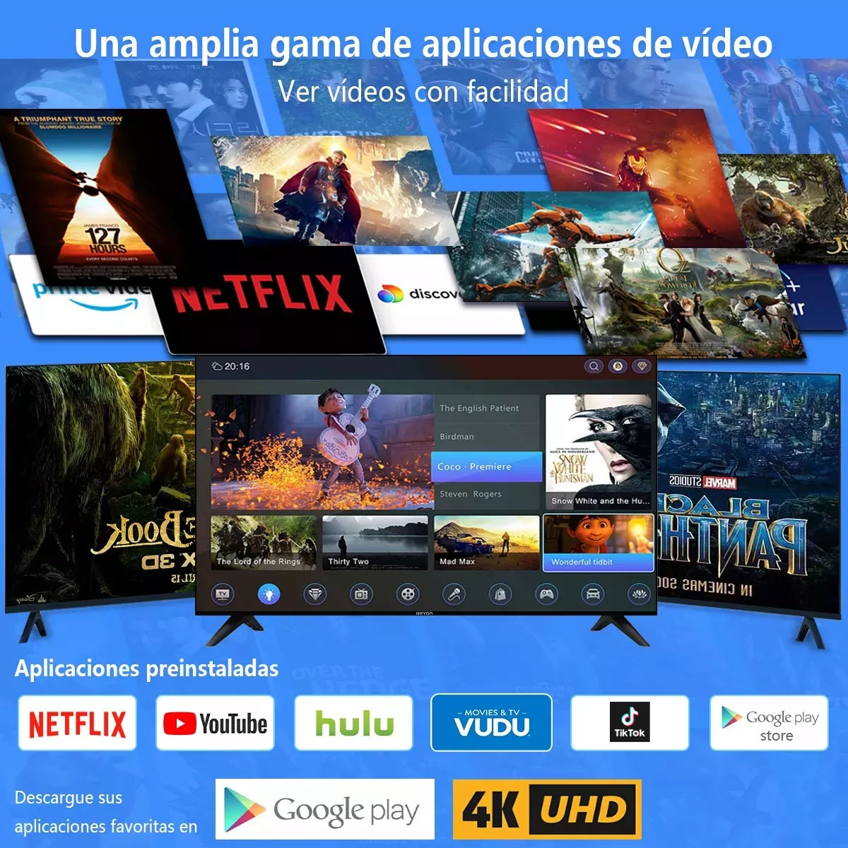 Foto 4 | Pantalla Smart Tv 50 Pulgadas Weyon Android Uhd Television