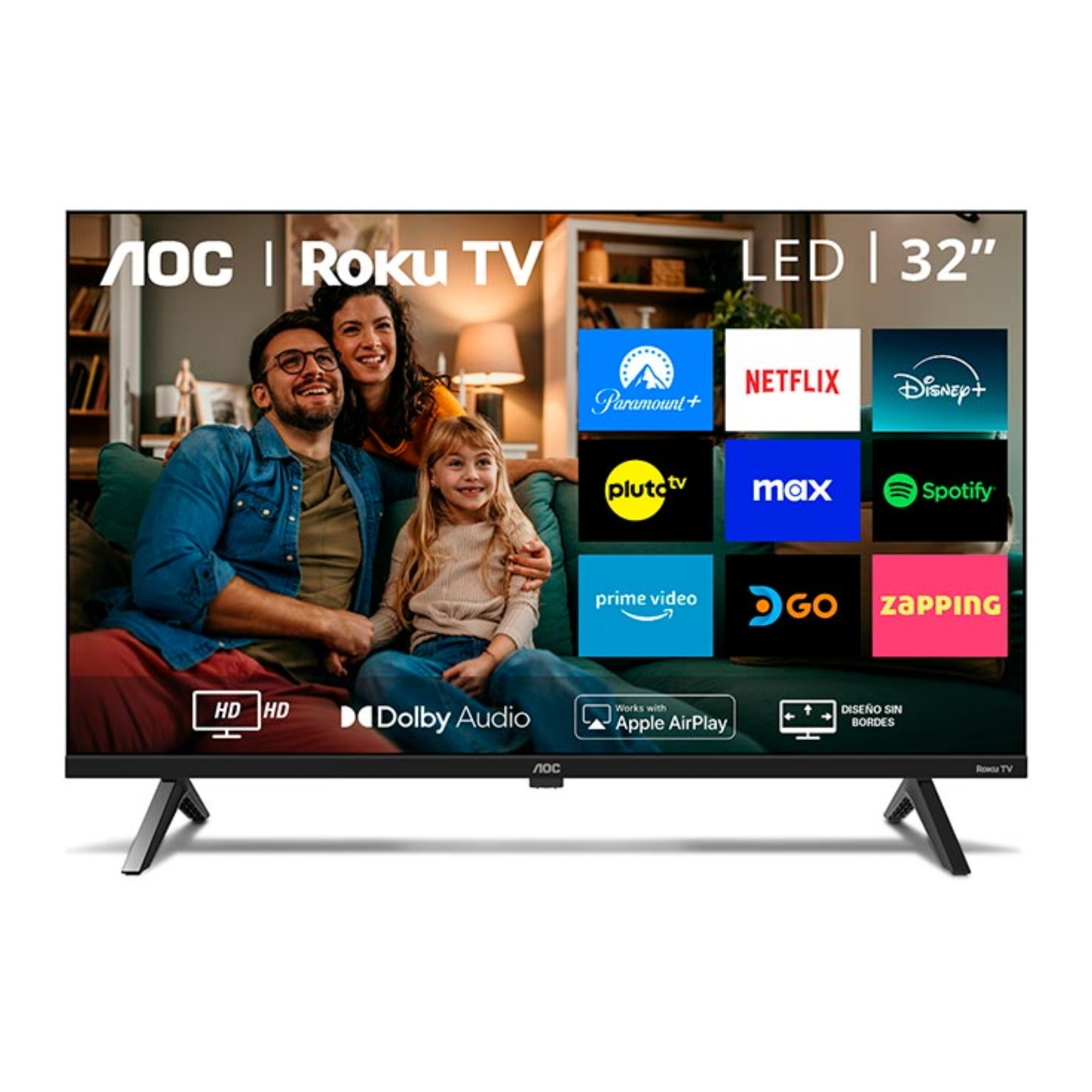 Foto 2 pulgar | Pantalla TV Aoc Roku TV Led 32 HD Smart TV 32S5045