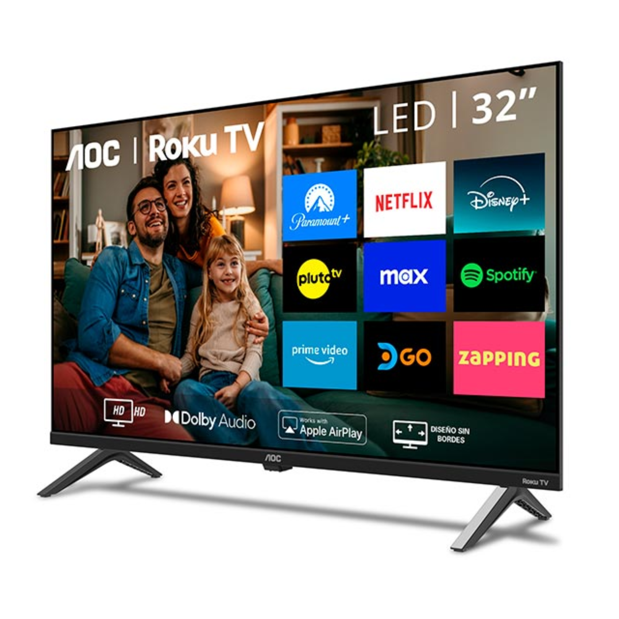 Foto 3 pulgar | Pantalla TV Aoc Roku TV Led 32 HD Smart TV 32S5045