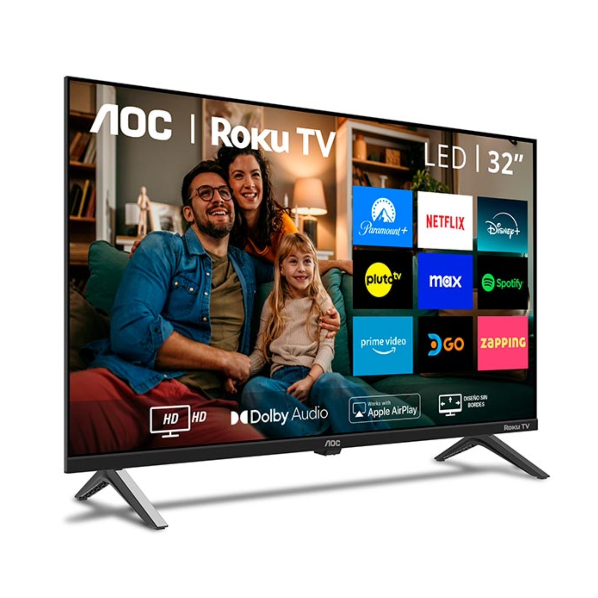 Foto 4 pulgar | Pantalla TV Aoc Roku TV Led 32 HD Smart TV 32S5045